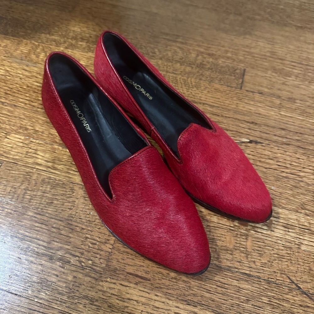 Ponyhair Red Loafers